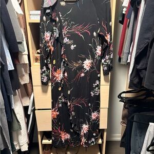 H&M Floral Black Maxi Dress